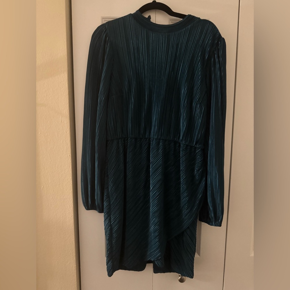 Nine West Dark Green Dress with Pleats